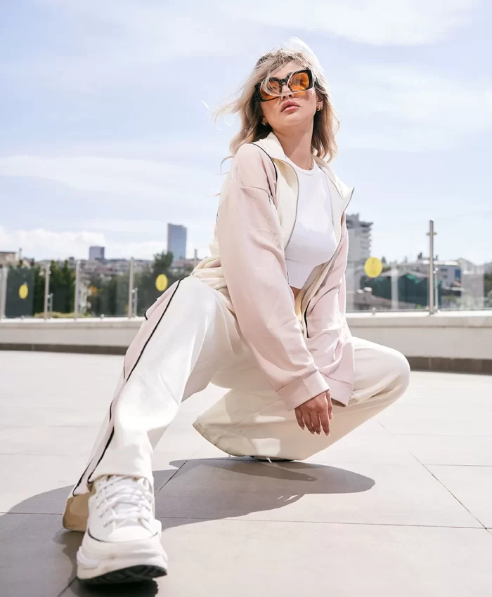 Marka Model Beyaz Eşofman Takımı - Görsel 4