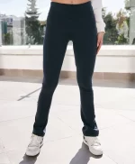 Füme Düğme Detaylı Yoga Tayt - Görsel 3