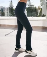 Füme Düğme Detaylı Yoga Tayt - Görsel 2