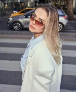 Beyaz Oversize Blazer Ceket - Görsel 3