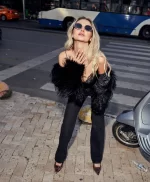 Siyah Geniş Paça Jean - Görsel 3