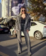 Geniş Paça Gri Jean