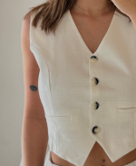 Beyaz Keten Takım - Görsel 5