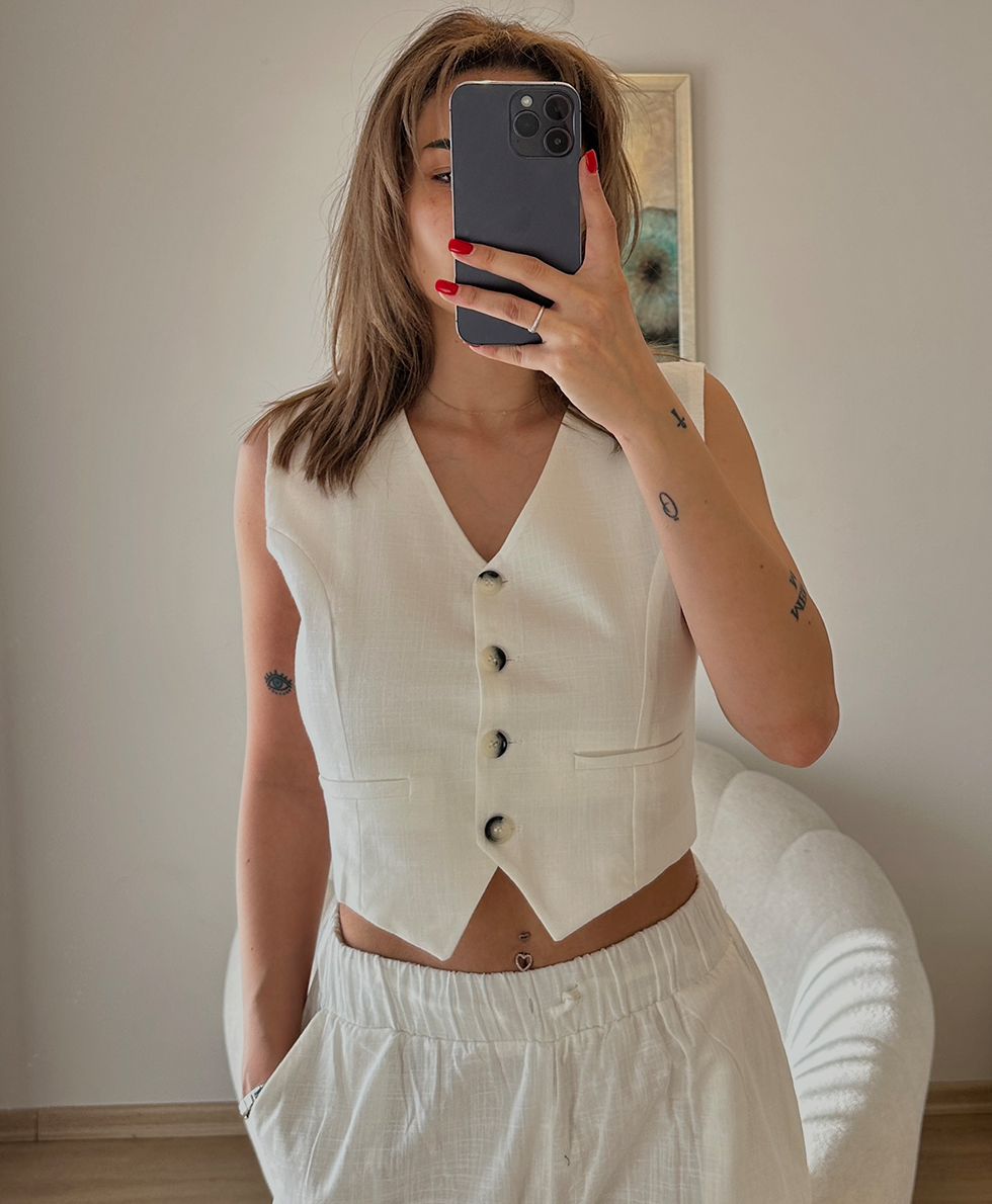 beyaz keten takım3 Beyaz Keten Takım - Görsel 1