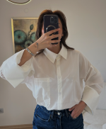 Kol Detay Beyaz Gömlek - Görsel 2