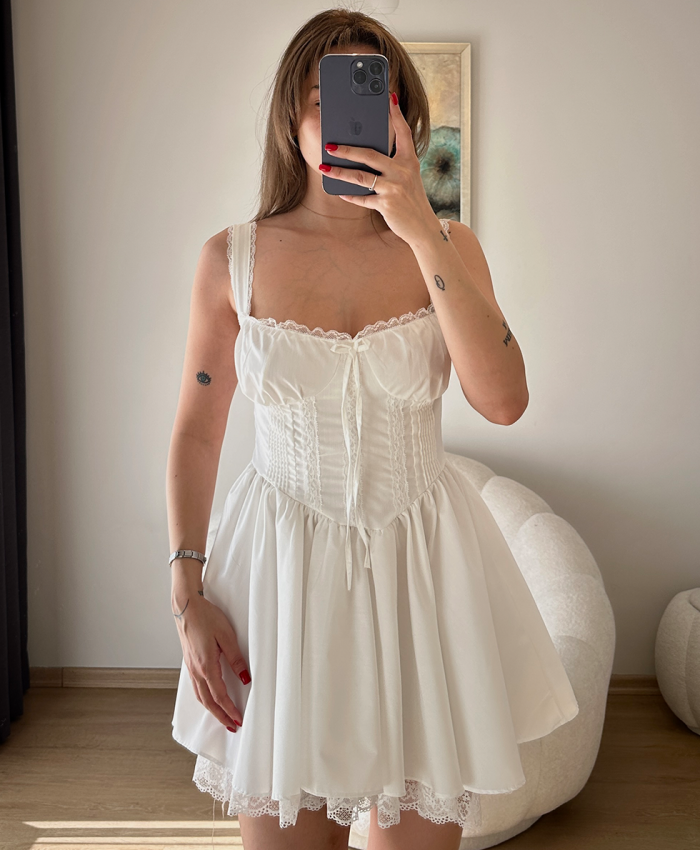 Prenses Elbise Beyaz - Görsel 4