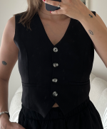 Siyah Keten Takım - Görsel 4