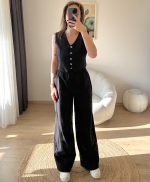 Siyah Keten Takım - Görsel 2