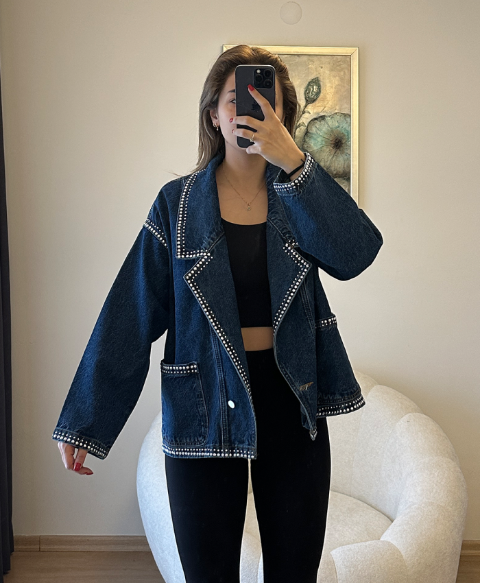 Taş Detay Ceket - Görsel 2