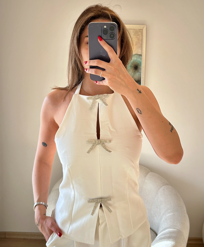 Taşlı Fiyonk Bluz - Görsel 4