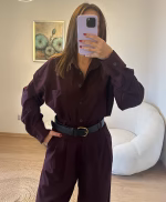 Bordo Gömlek Takım - Görsel 2