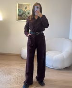 Bordo Gömlek Takım