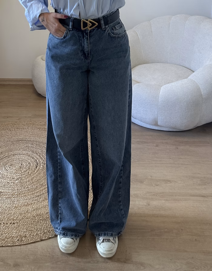 Wide Mavi Jean - Görsel 2