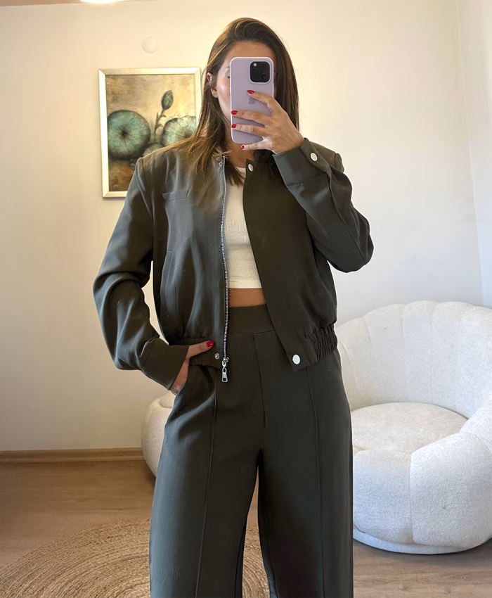 Haki Ceket Takım - Görsel 3